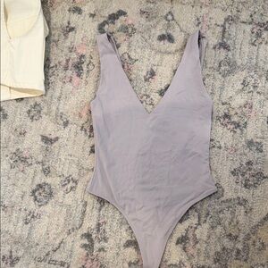 Aritzia Gray Bodysuit